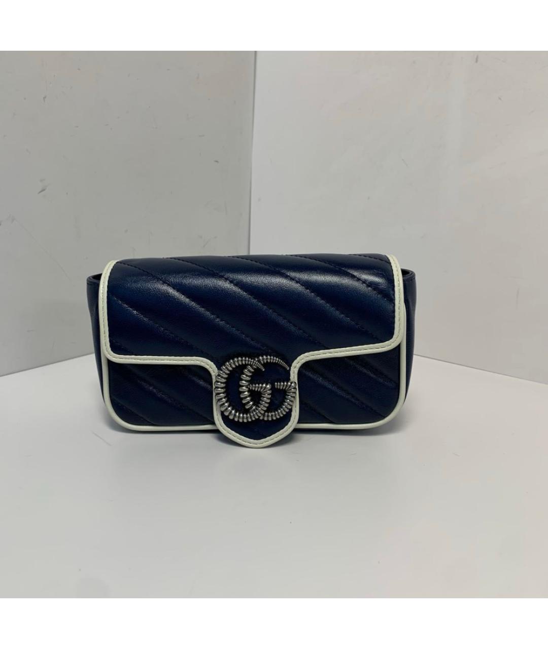 GUCCI Синяя кожаная сумка через плечо, фото 9
