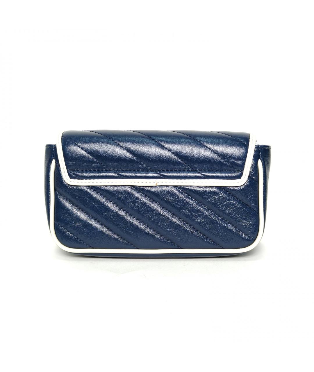 GUCCI Синяя кожаная сумка через плечо, фото 4