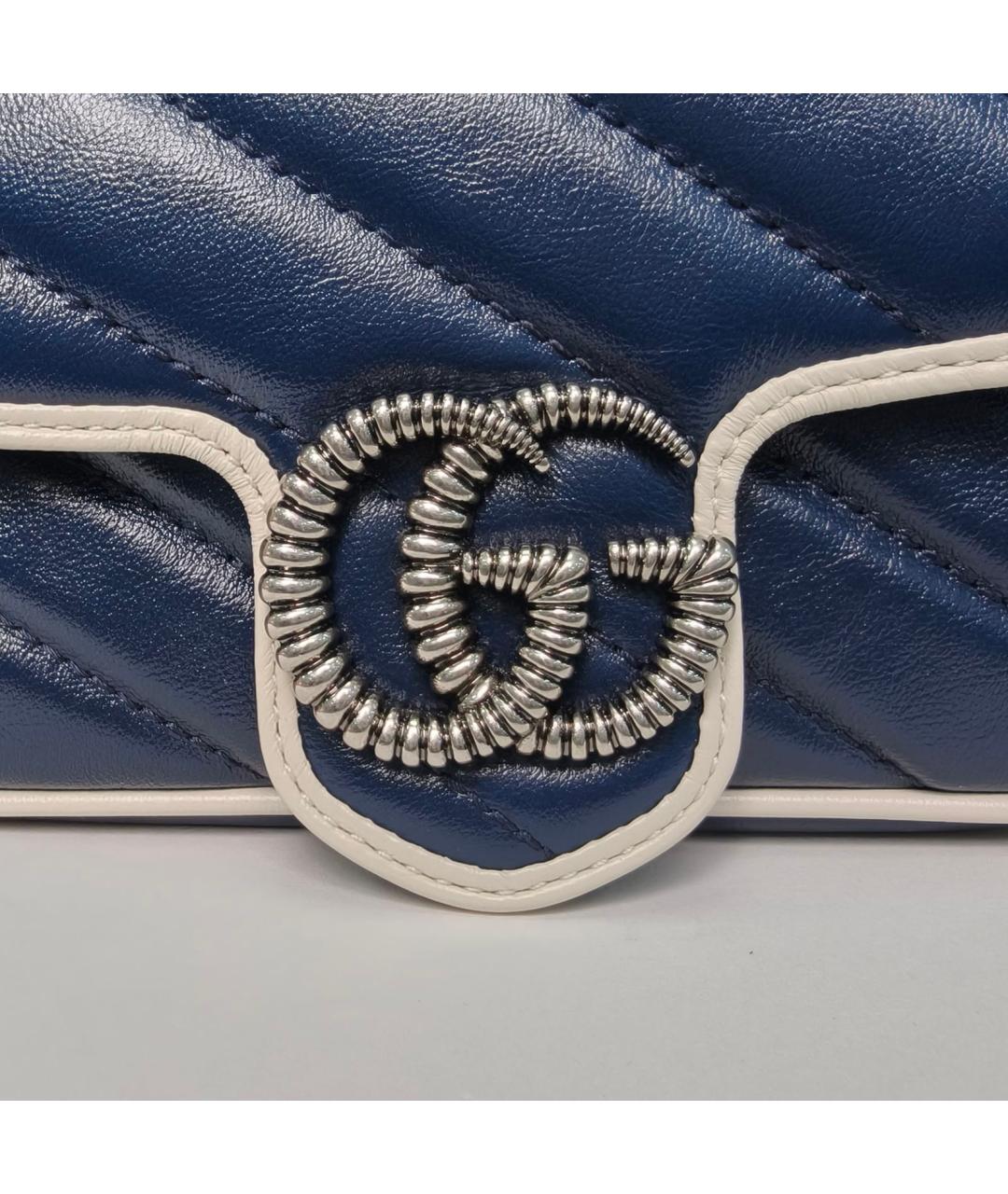 GUCCI Синяя кожаная сумка через плечо, фото 7