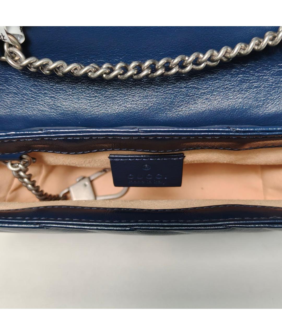 GUCCI Синяя кожаная сумка через плечо, фото 8
