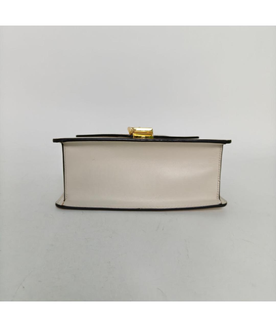 GUCCI Белая кожаная сумка через плечо, фото 6