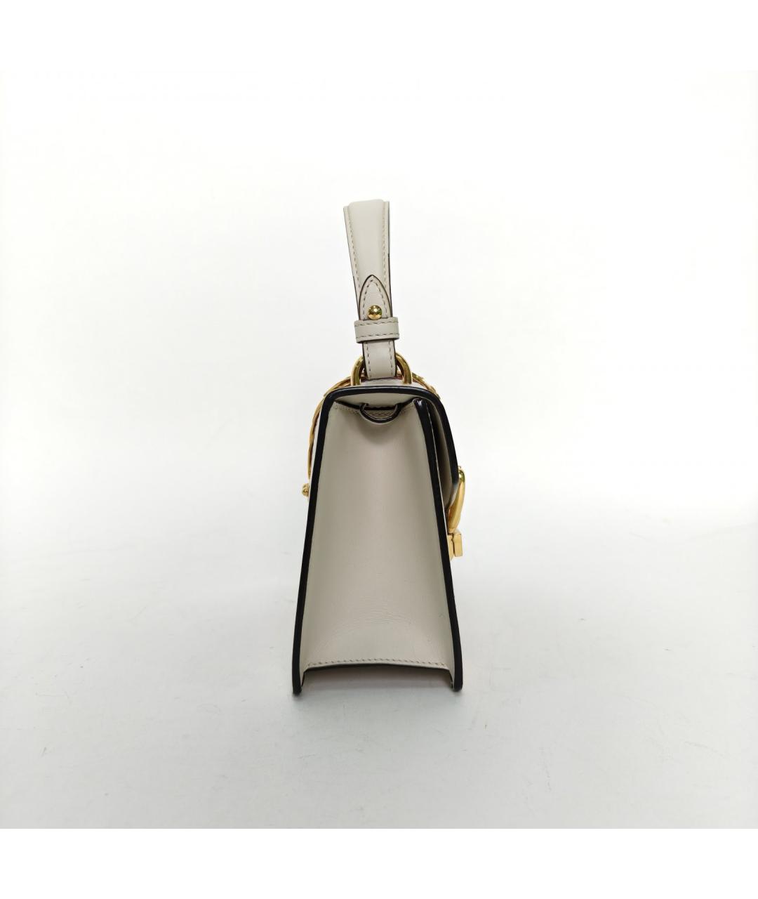 GUCCI Белая кожаная сумка через плечо, фото 5