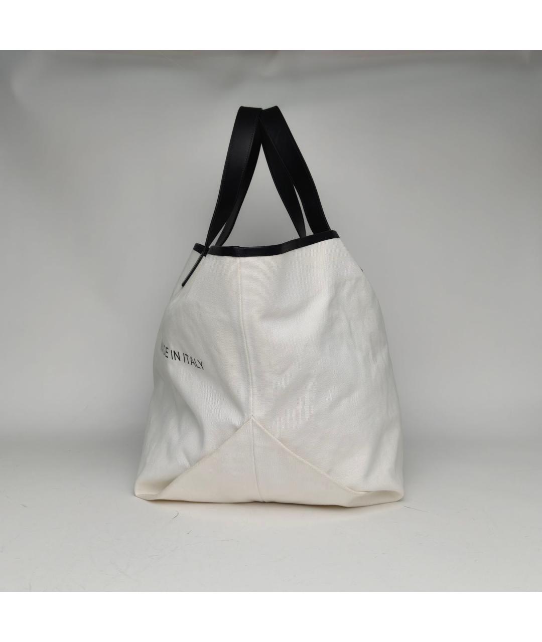 CELINE Белая тканевая сумка тоут, фото 3