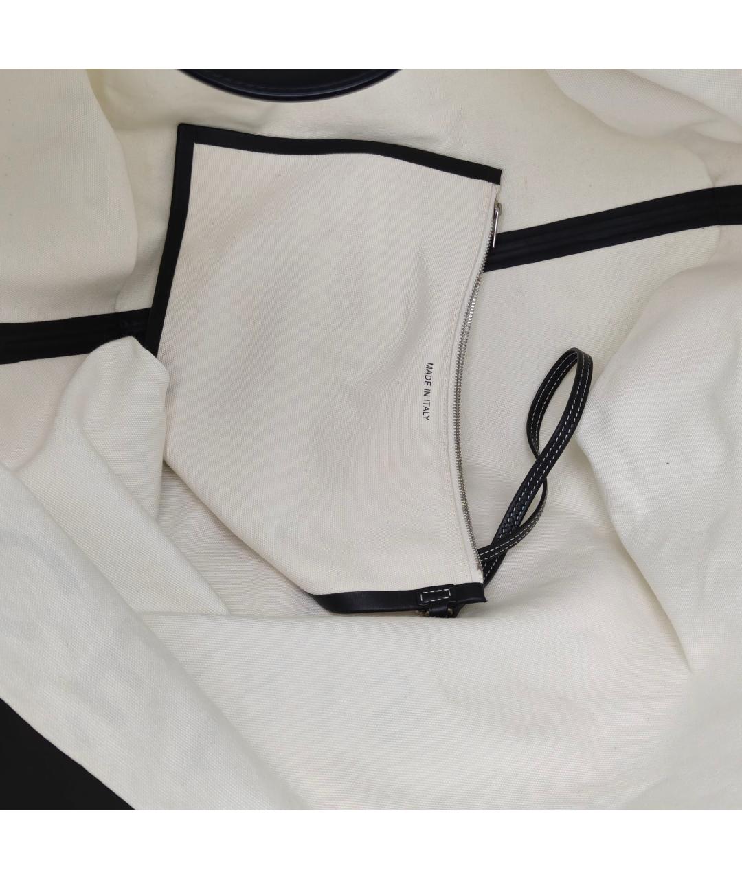 CELINE Белая тканевая сумка тоут, фото 8