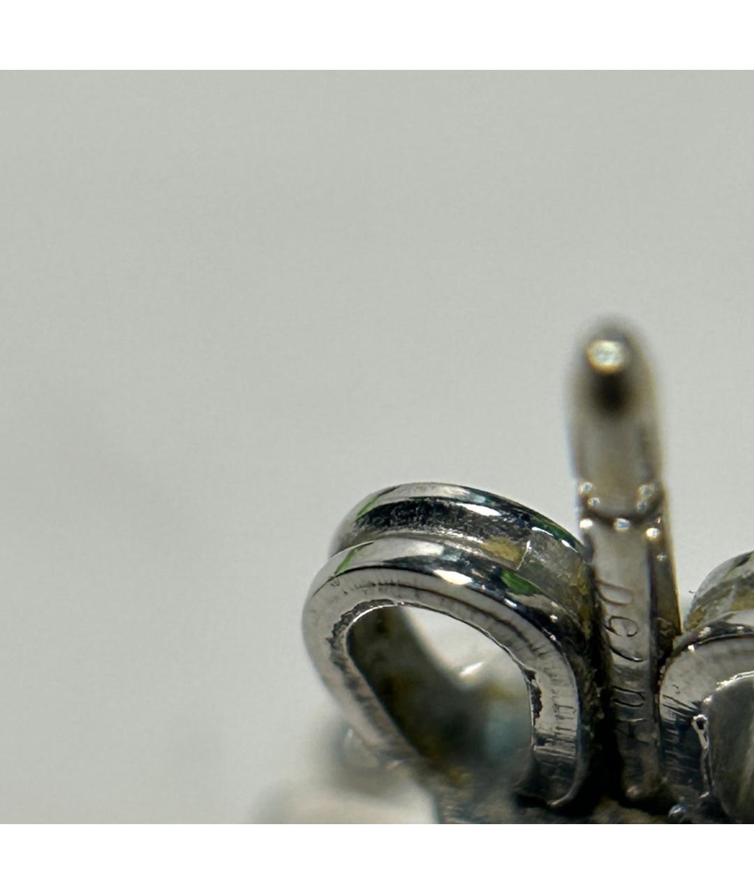 GUCCI Серебряные серьги из белого золота, фото 9