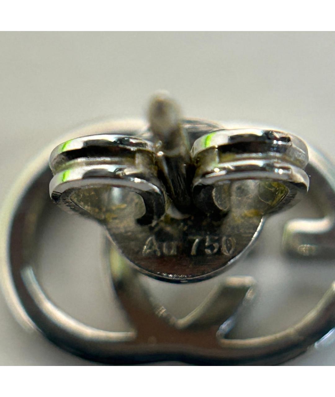 GUCCI Серебряные серьги из белого золота, фото 8