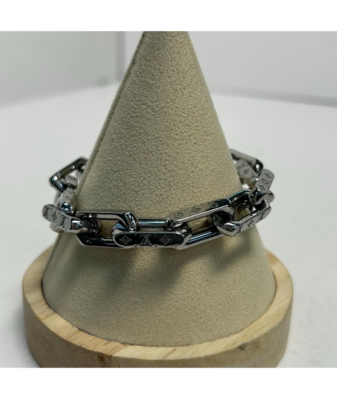 LOUIS VUITTON Серебрянный металлический браслет, фото 8