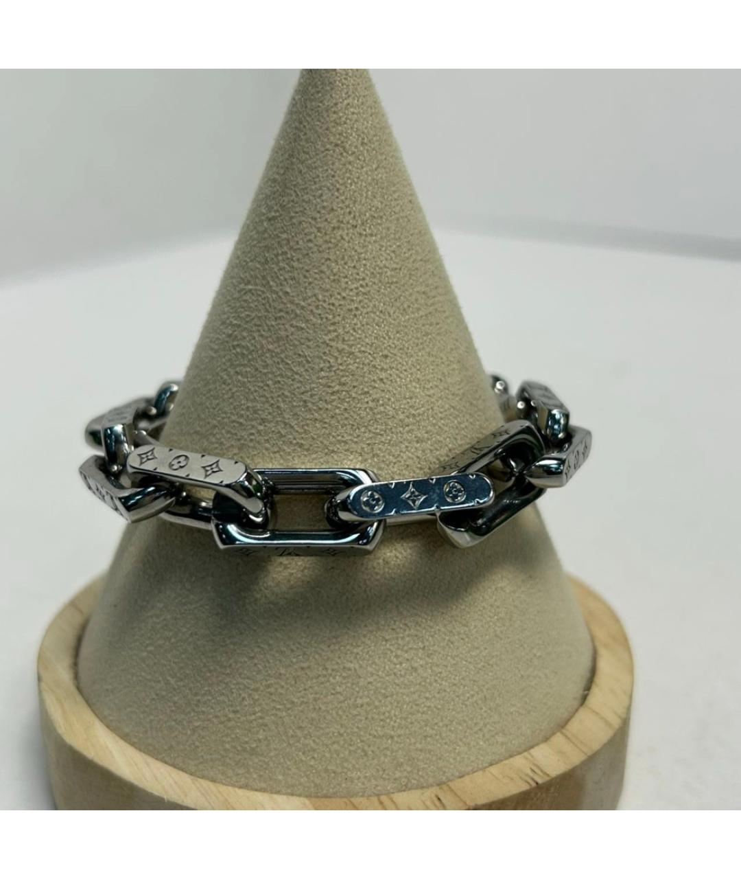 LOUIS VUITTON Серебрянный металлический браслет, фото 7