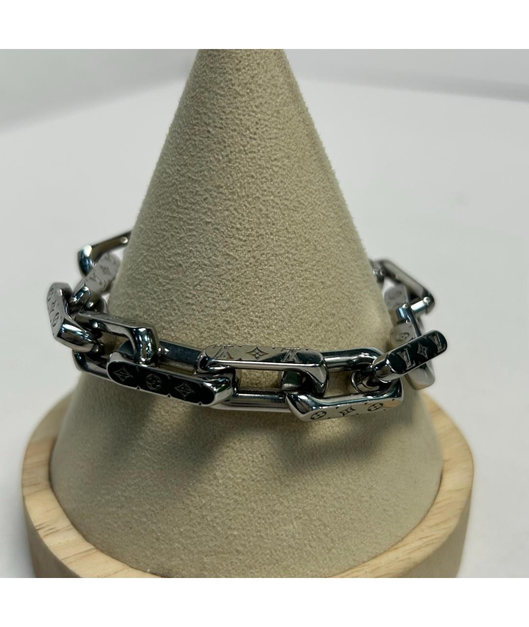 LOUIS VUITTON Серебрянный металлический браслет, фото 9