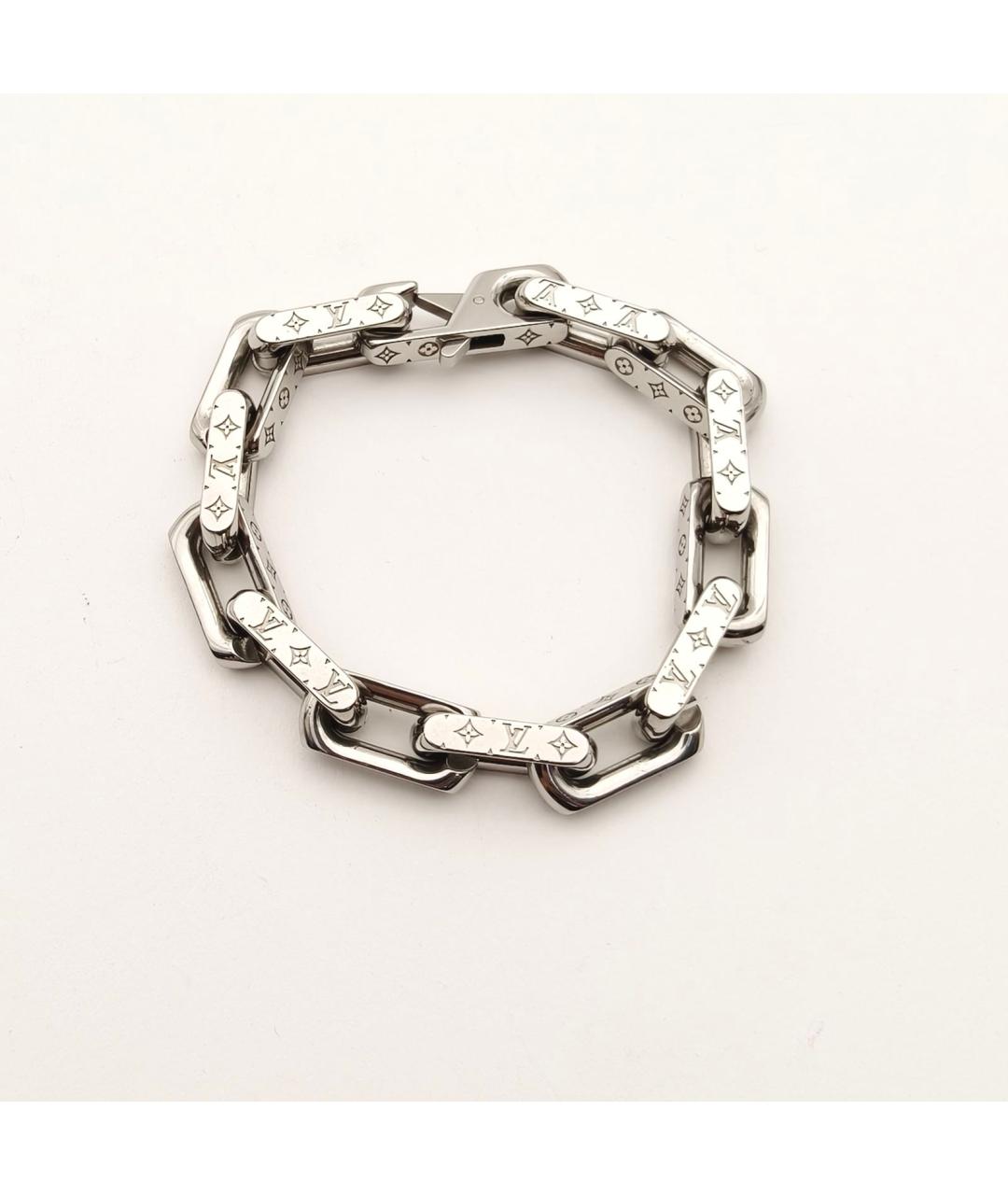 LOUIS VUITTON Серебрянный металлический браслет, фото 4