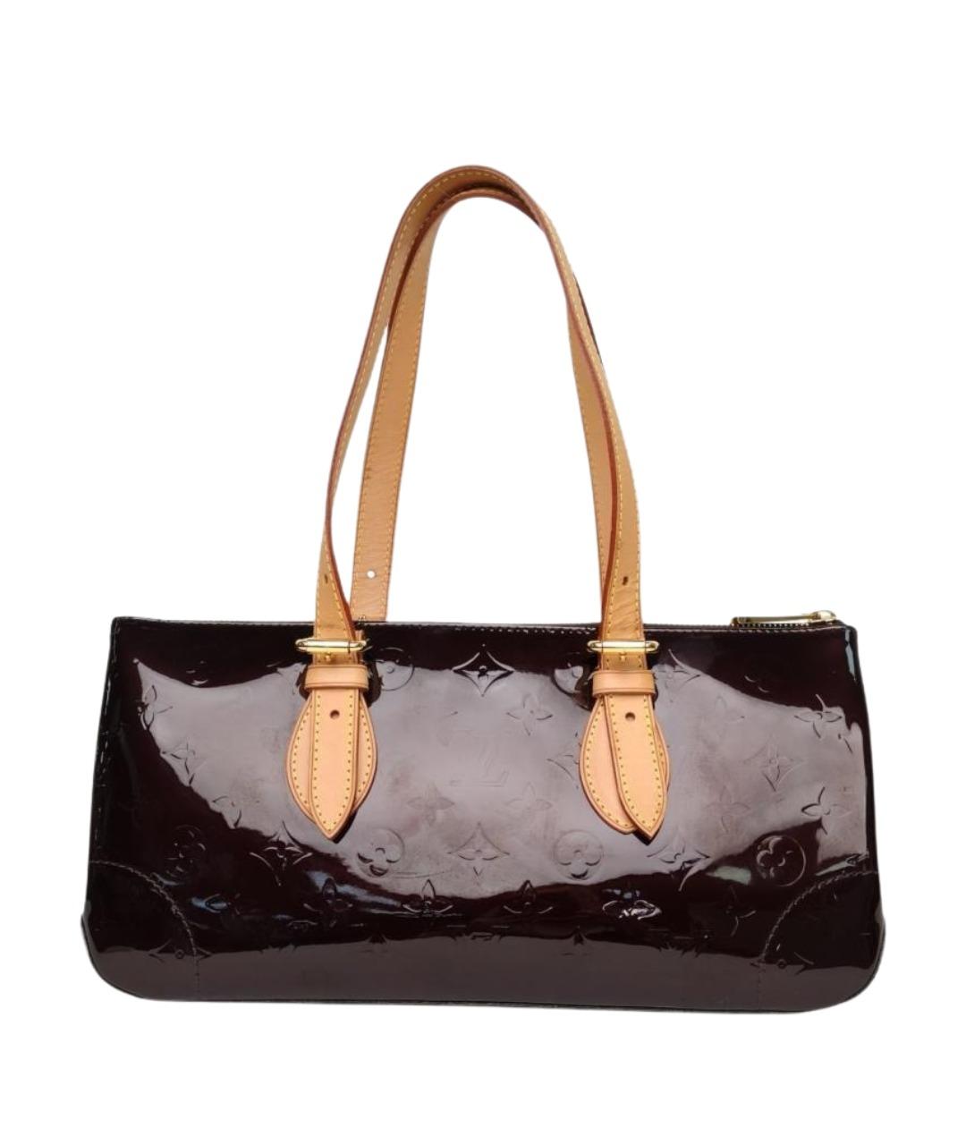 LOUIS VUITTON Бордовая сумка через плечо из лакированной кожи, фото 1