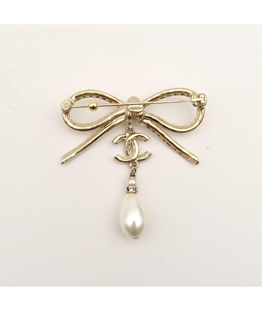 CHANEL Золотая металлическая булавка / брошь, фото 4