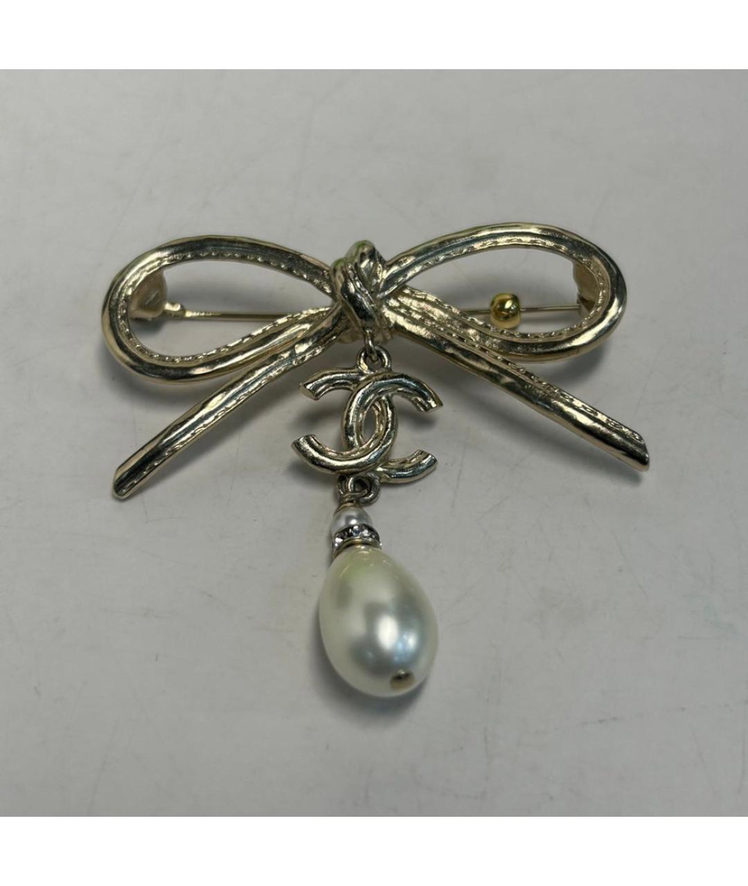 CHANEL Золотая металлическая булавка / брошь, фото 5