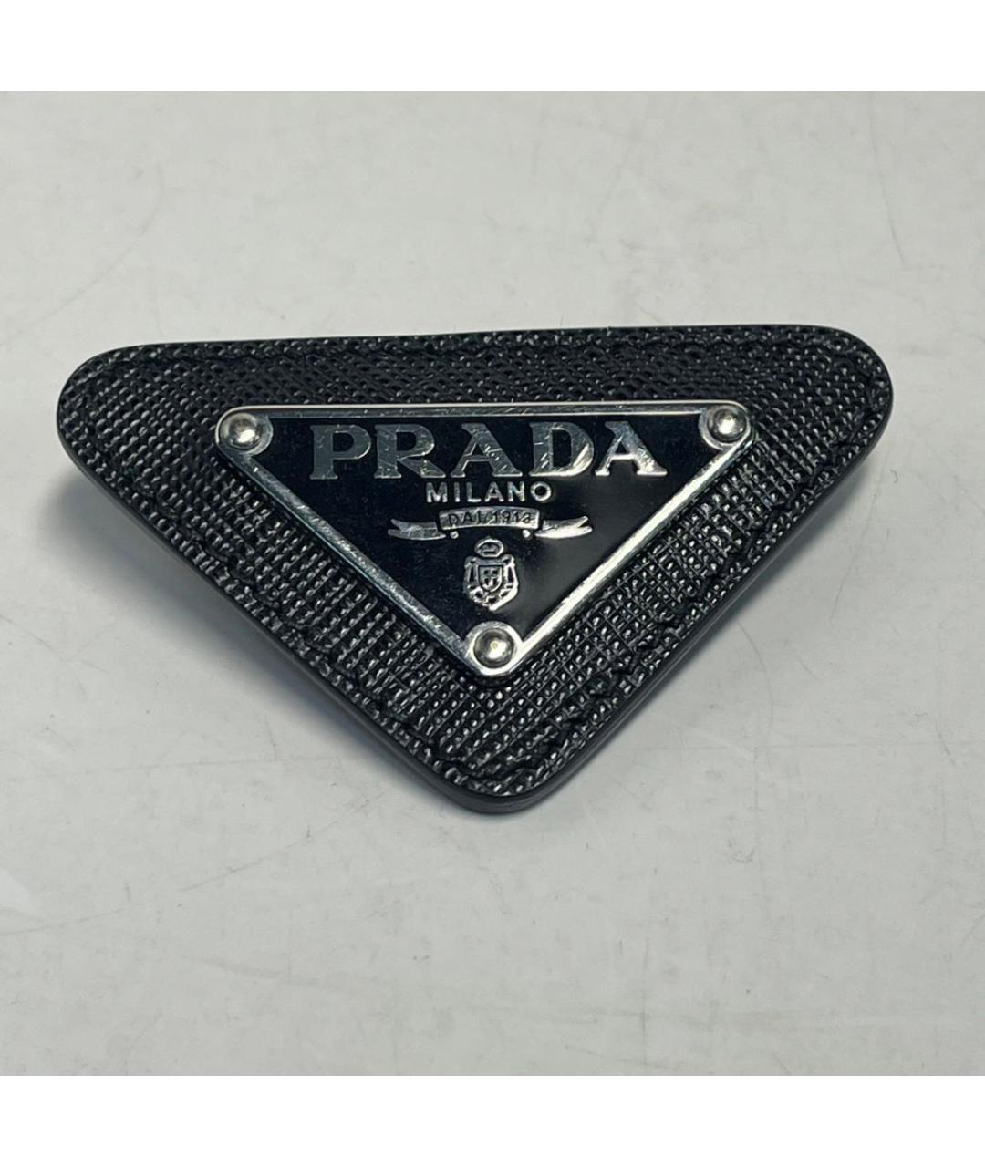 PRADA Черная кожаная булавка / брошь, фото 6
