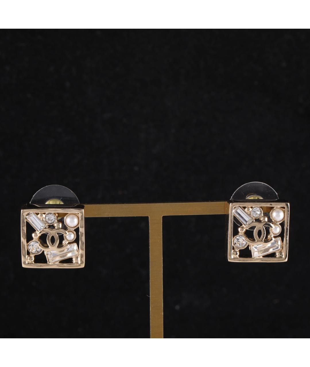 CHANEL Золотые металлические серьги, фото 7