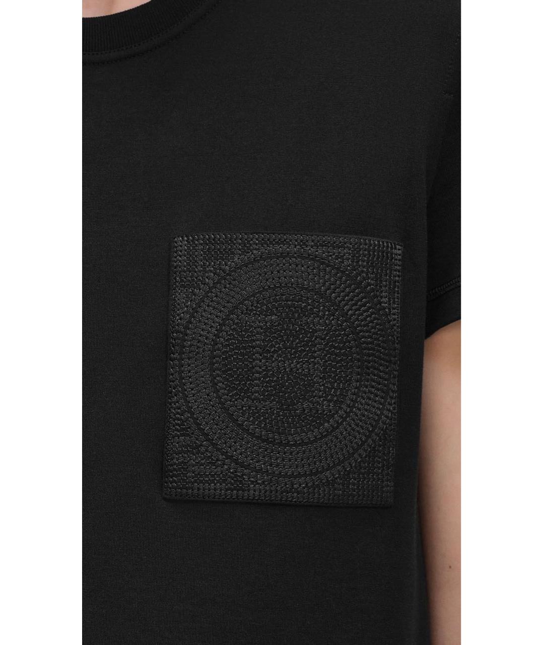 HERMES Черная хлопковая майка, фото 4