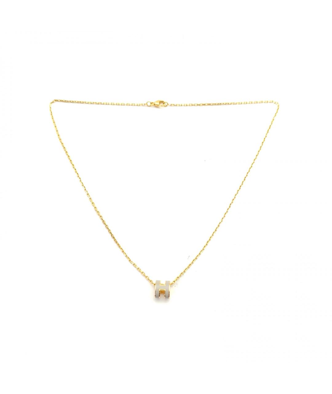 HERMES Золотое металлическое колье, фото 7