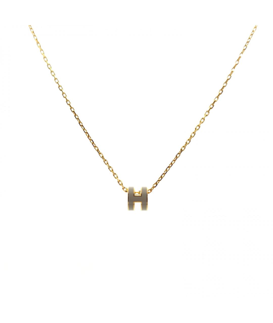 HERMES Золотое металлическое колье, фото 2