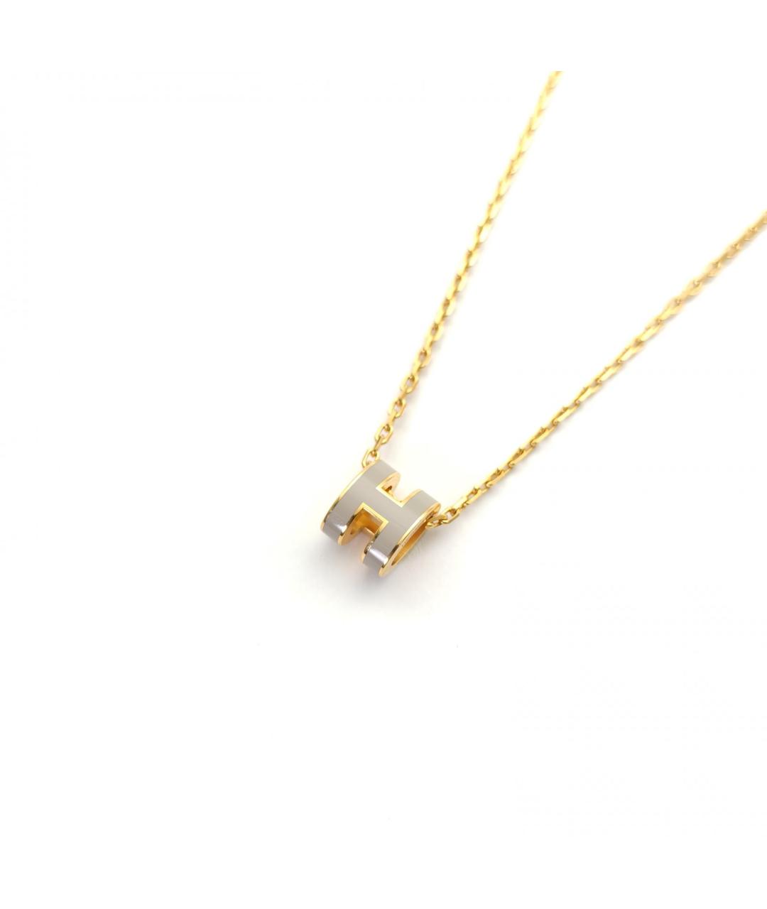 HERMES Золотое металлическое колье, фото 4