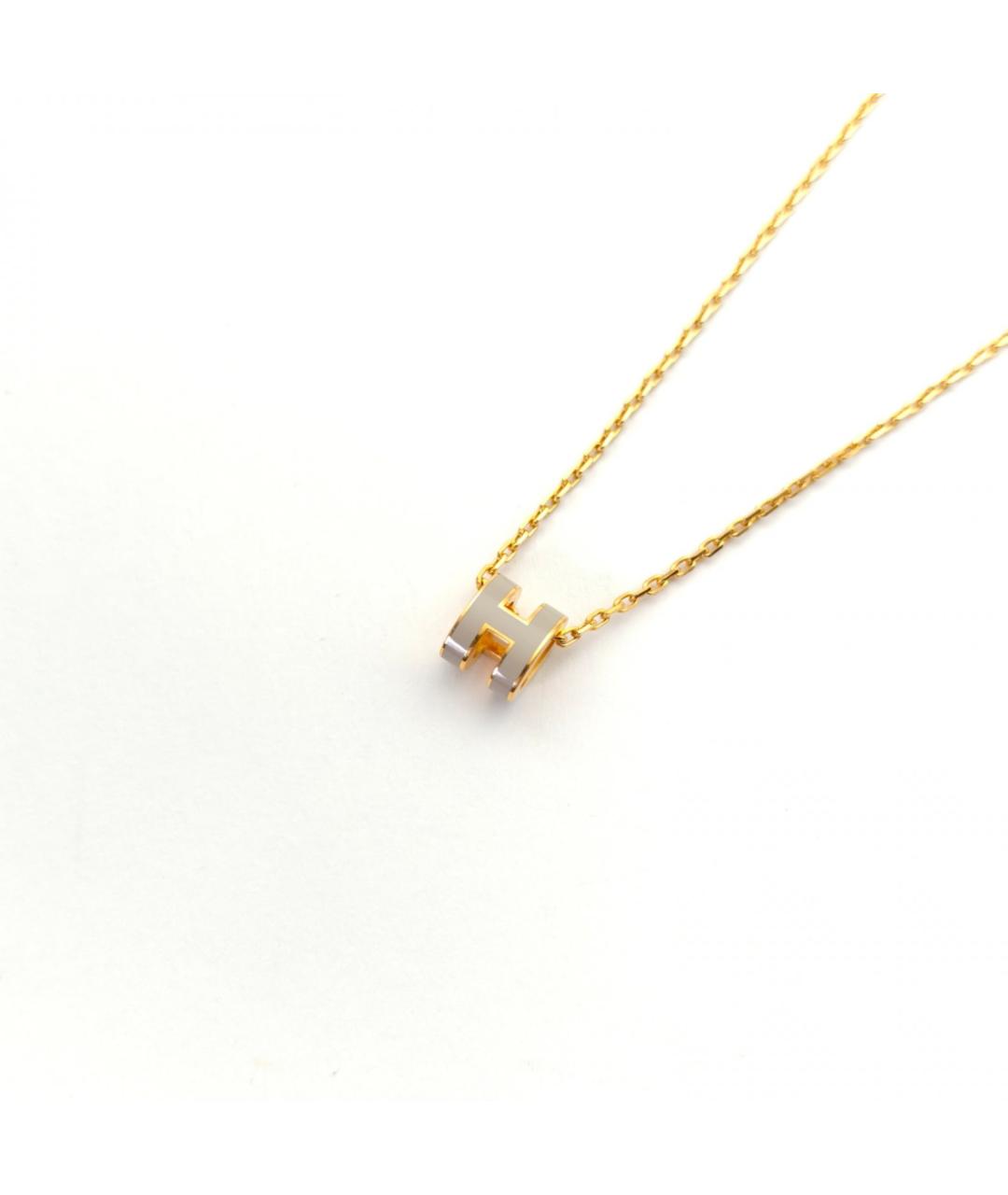 HERMES Золотое металлическое колье, фото 5