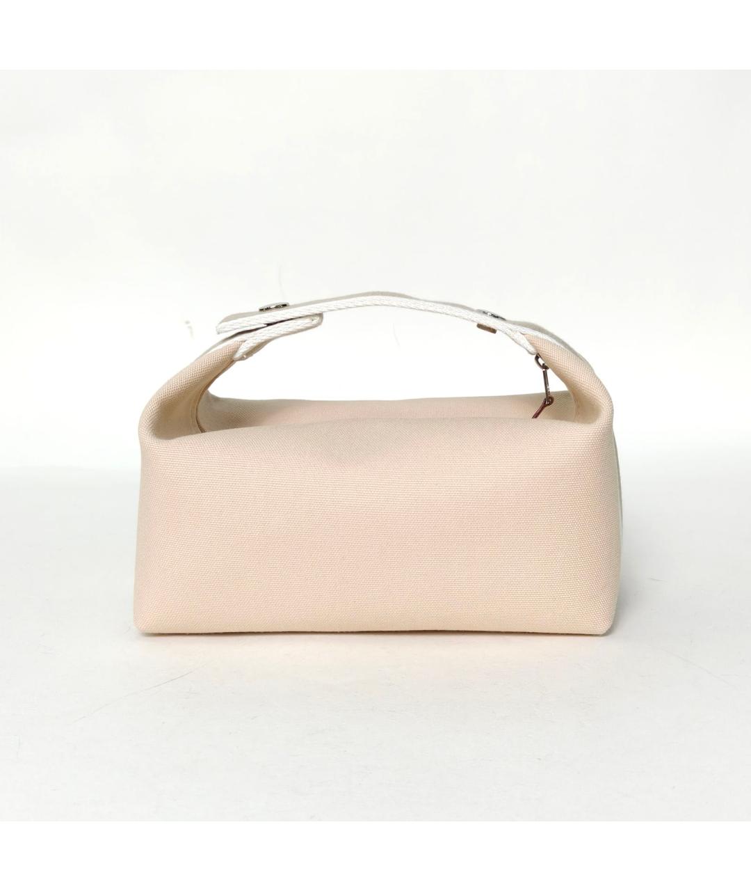 HERMES Бежевая косметичка, фото 4