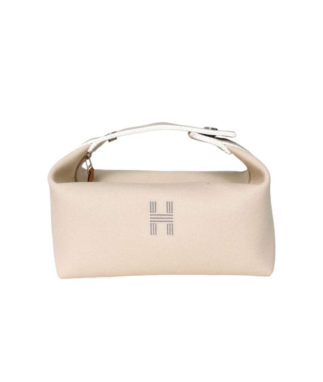 HERMES Бежевая косметичка, фото 1