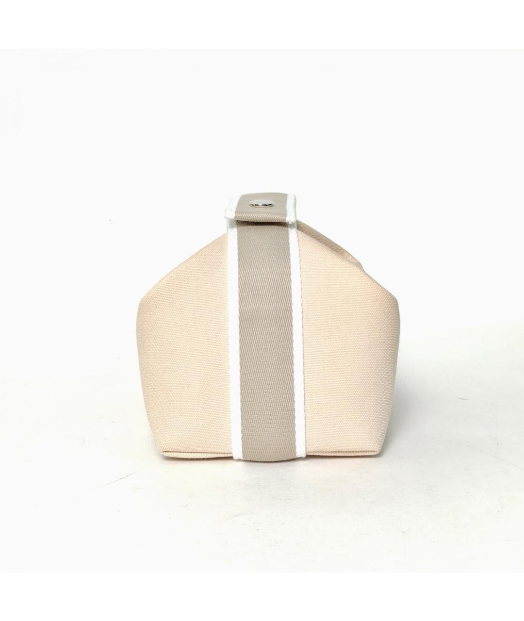 HERMES Бежевая косметичка, фото 3