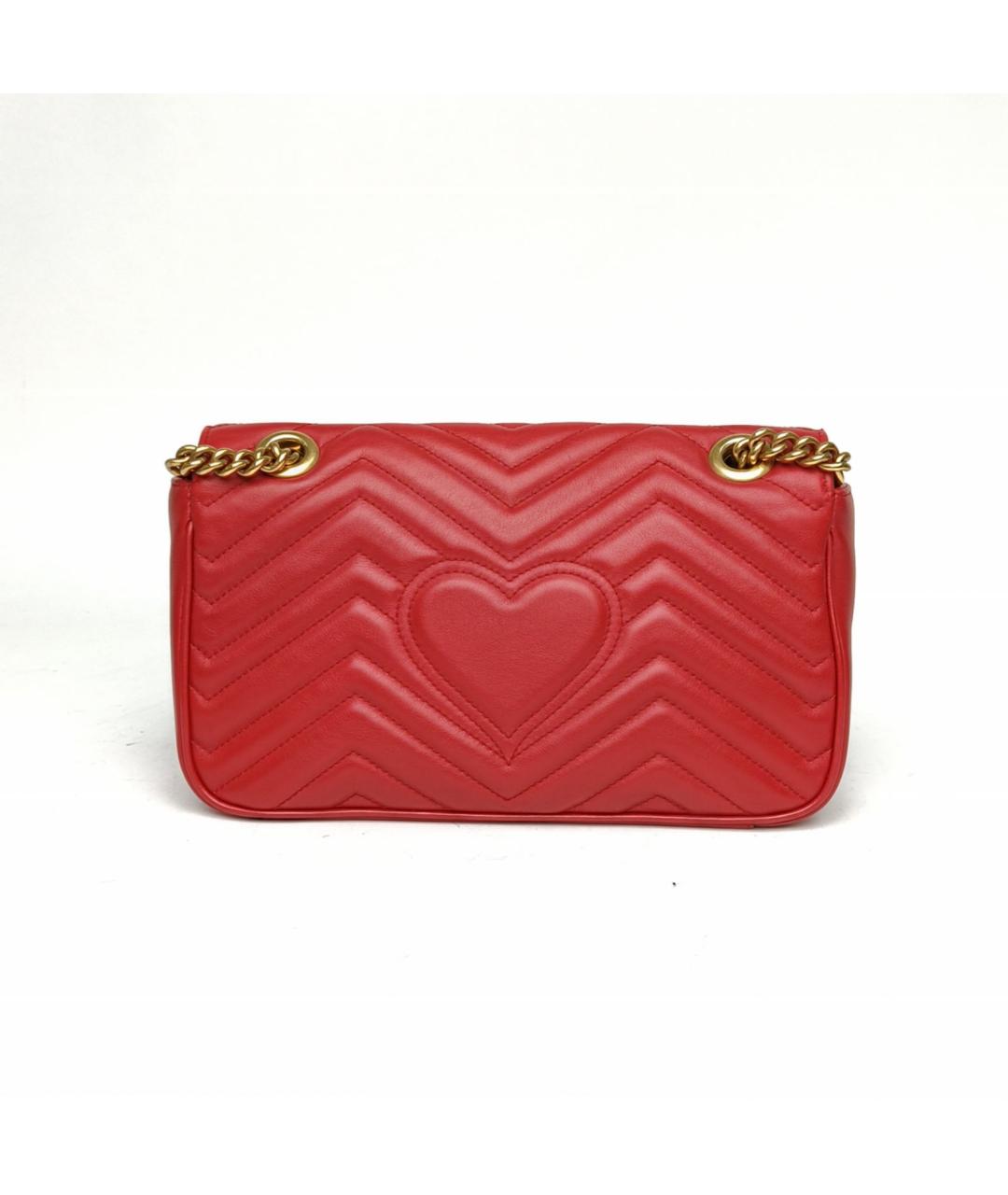 GUCCI Красная кожаная сумка через плечо, фото 3