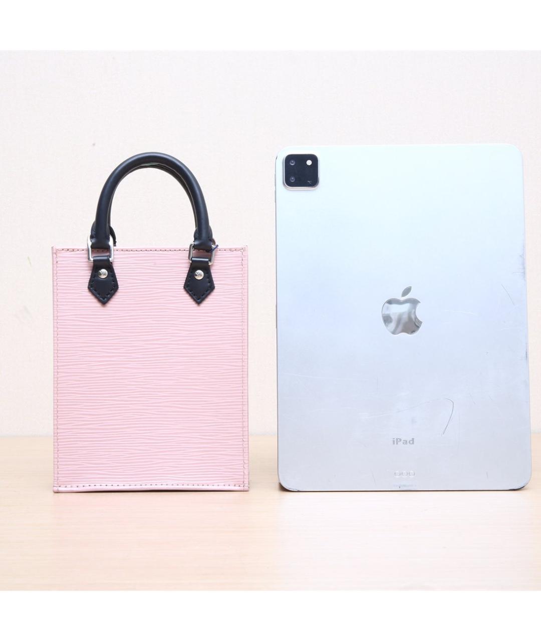 LOUIS VUITTON Розовая кожаная сумка с короткими ручками, фото 7