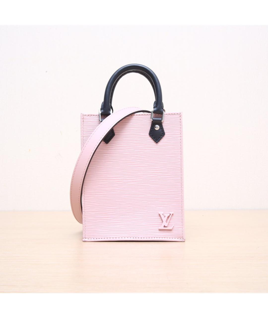 LOUIS VUITTON Розовая кожаная сумка с короткими ручками, фото 3