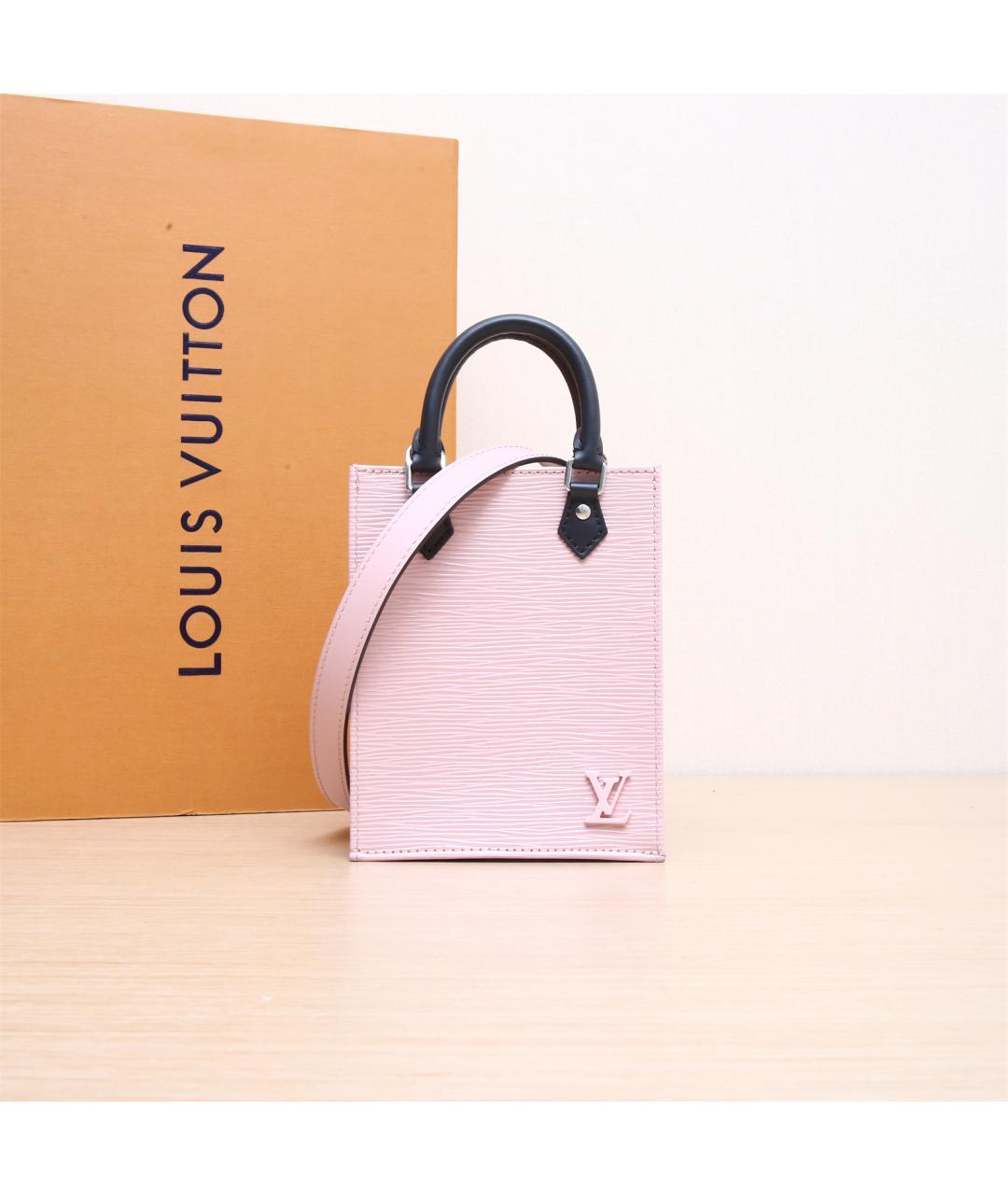 LOUIS VUITTON Розовая кожаная сумка с короткими ручками, фото 2