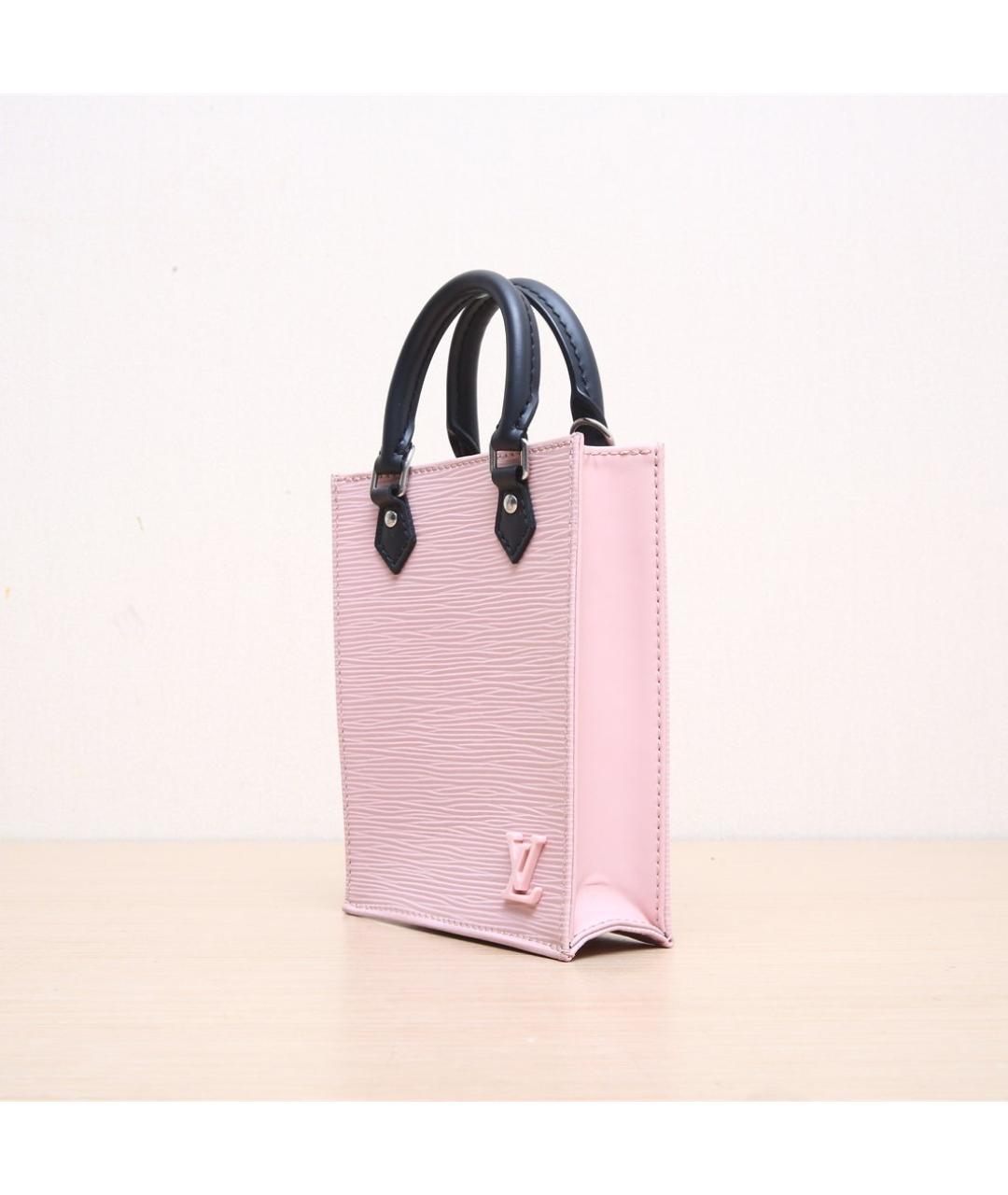 LOUIS VUITTON Розовая кожаная сумка с короткими ручками, фото 4