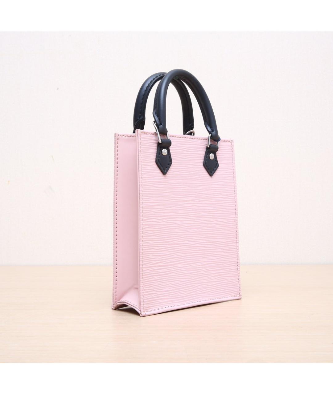 LOUIS VUITTON Розовая кожаная сумка с короткими ручками, фото 6