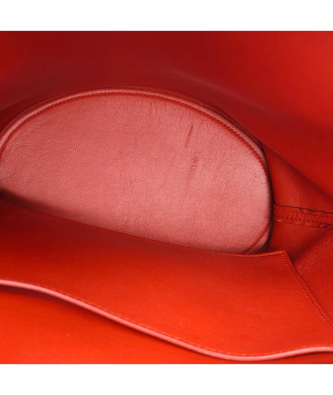 CELINE Красная кожаная сумка через плечо, фото 7