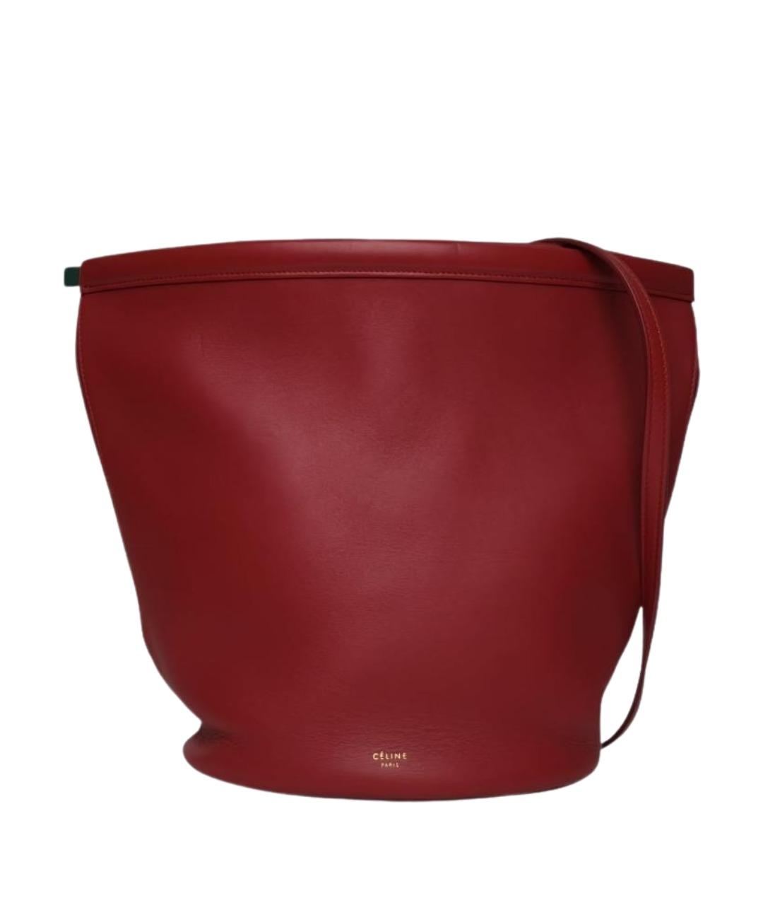 CELINE Красная кожаная сумка через плечо, фото 1