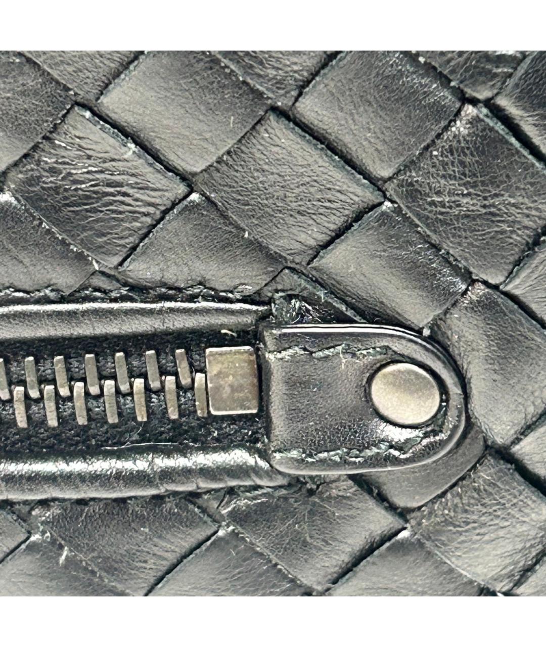 BOTTEGA VENETA Черная кожаная сумка через плечо, фото 9