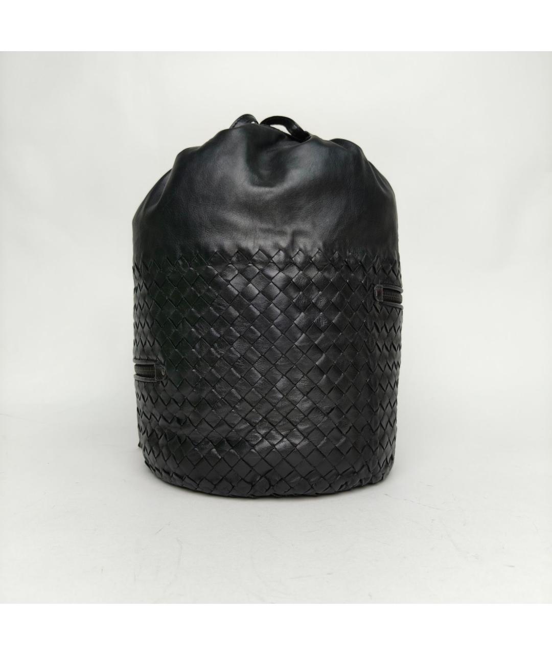 BOTTEGA VENETA Черная кожаная сумка через плечо, фото 4