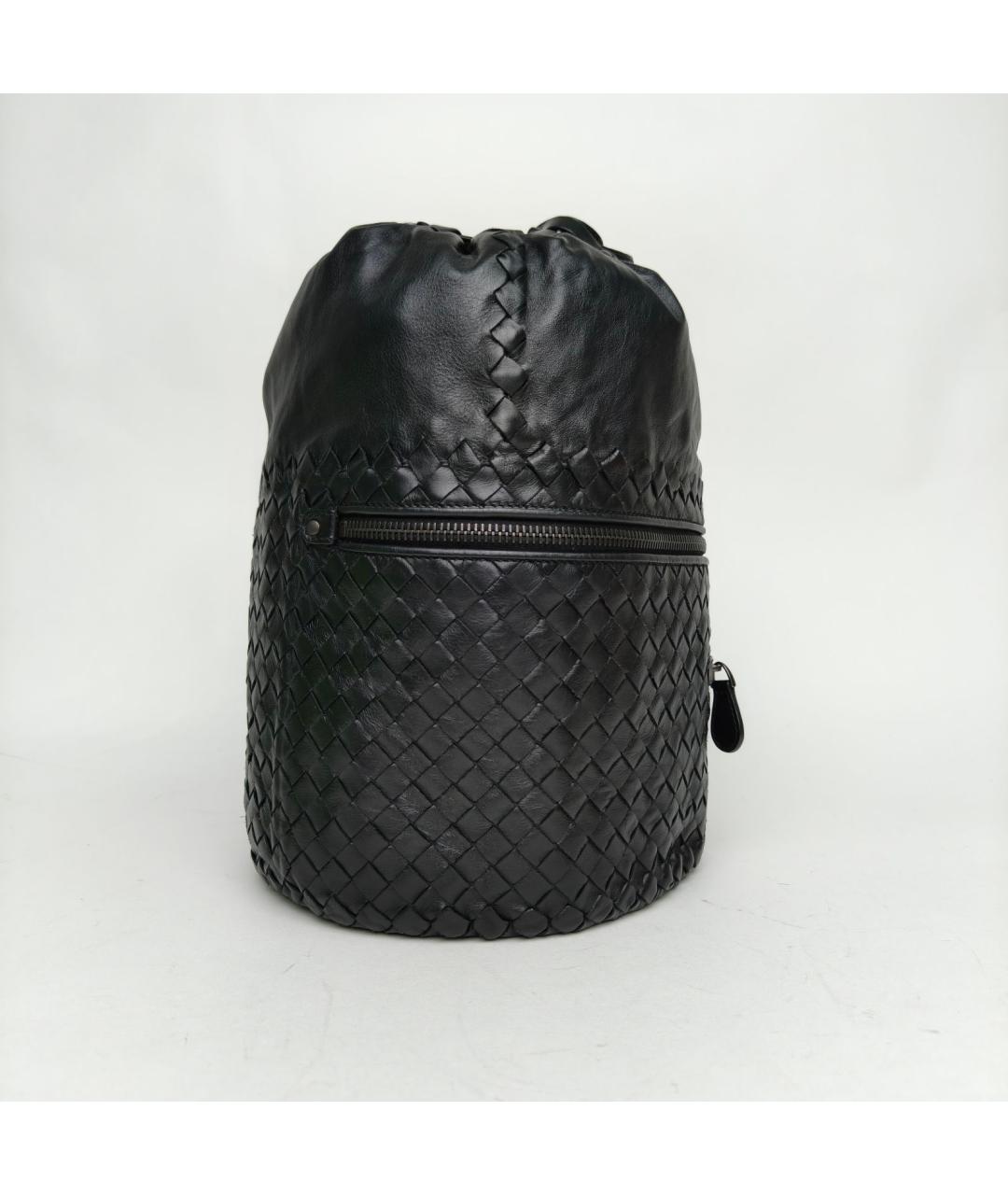 BOTTEGA VENETA Черная кожаная сумка через плечо, фото 5