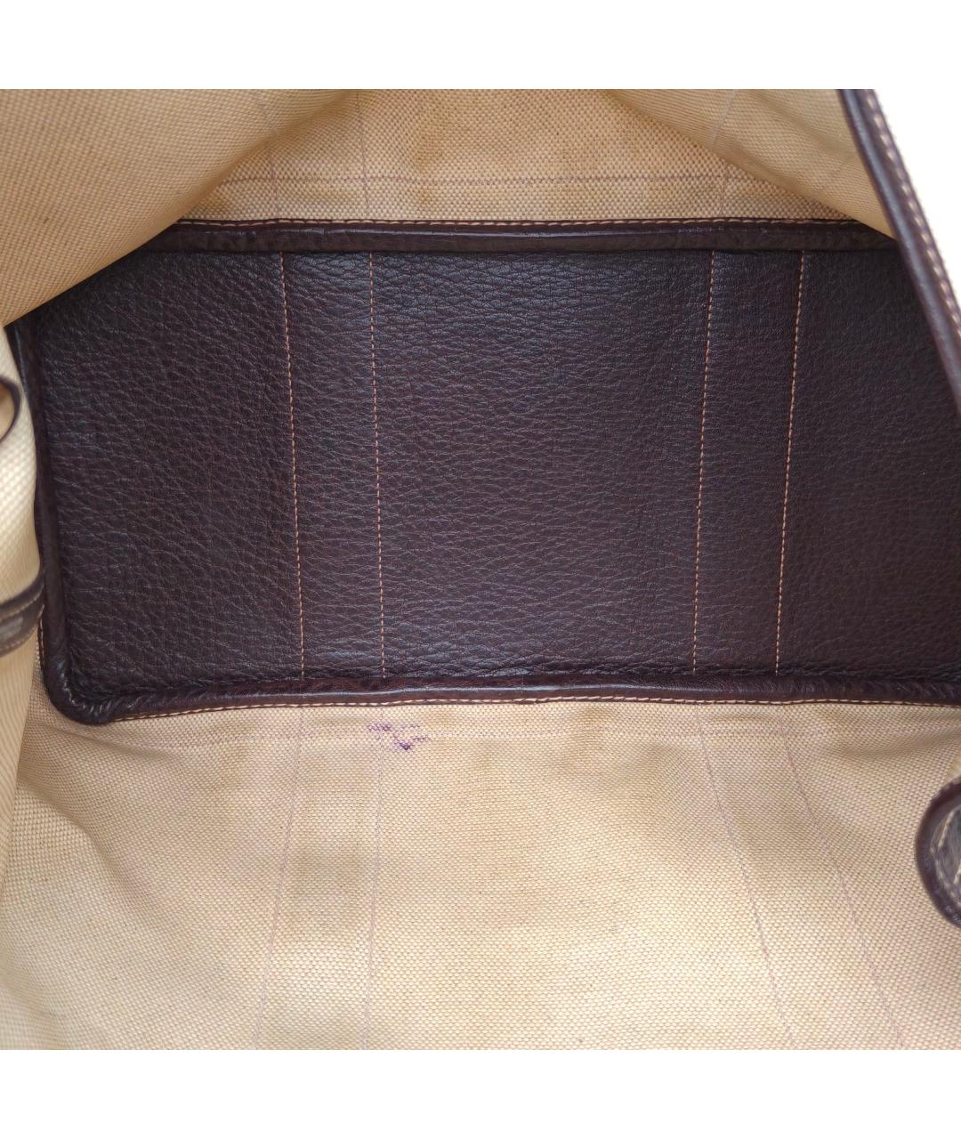 HERMES Бежевая тканевая сумка тоут, фото 8