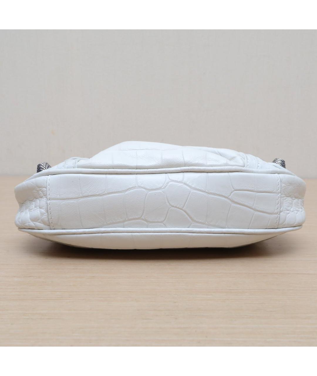 BALENCIAGA Белая кожаная сумка через плечо, фото 8