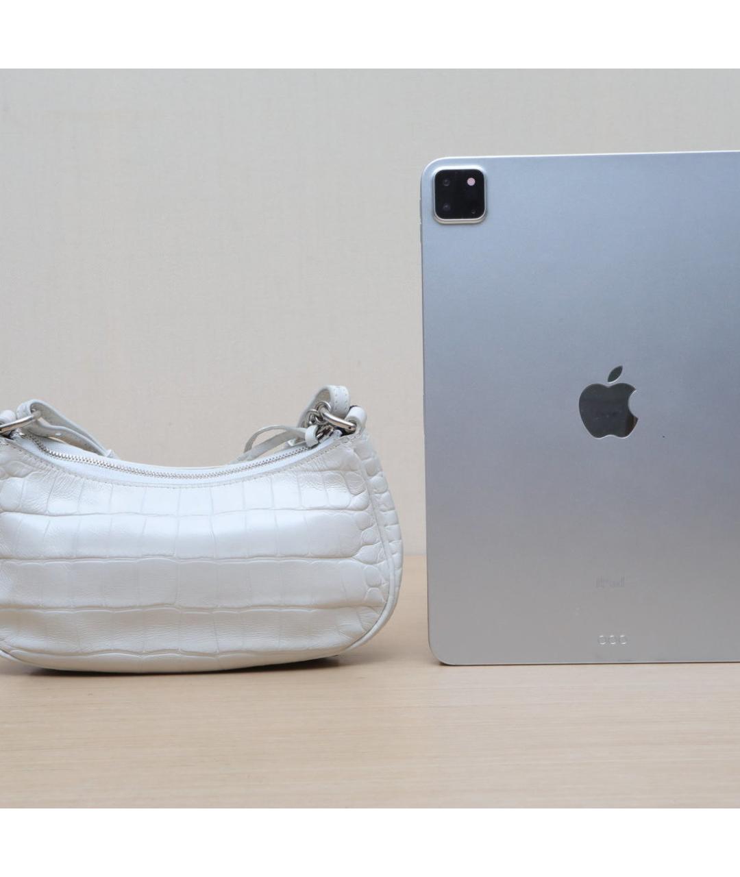 BALENCIAGA Белая кожаная сумка через плечо, фото 6