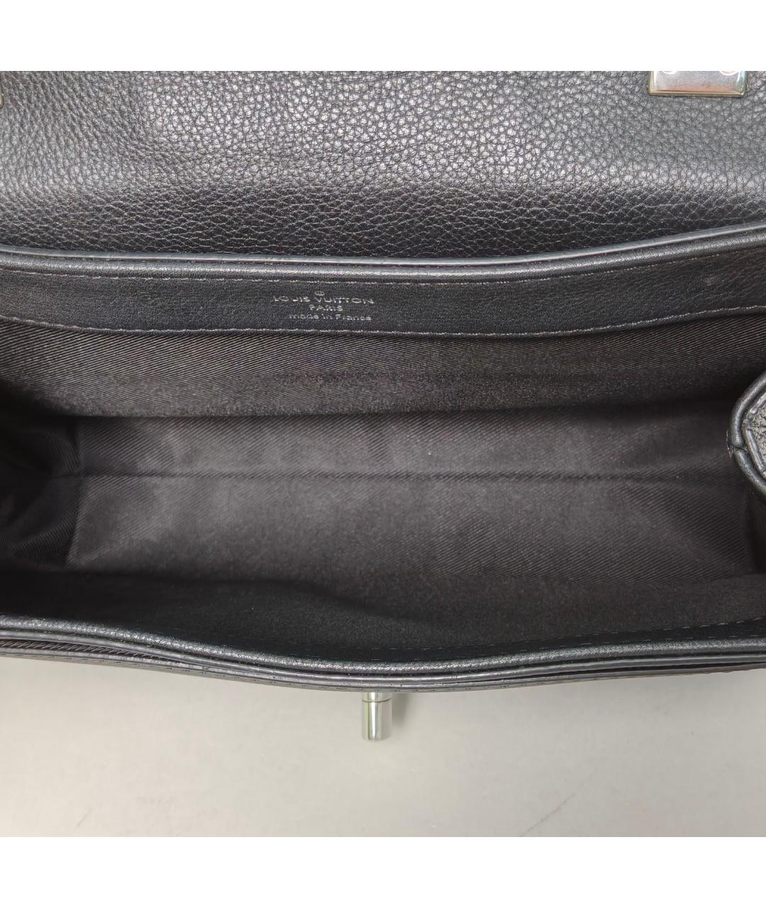 LOUIS VUITTON Черная кожаная сумка через плечо, фото 8