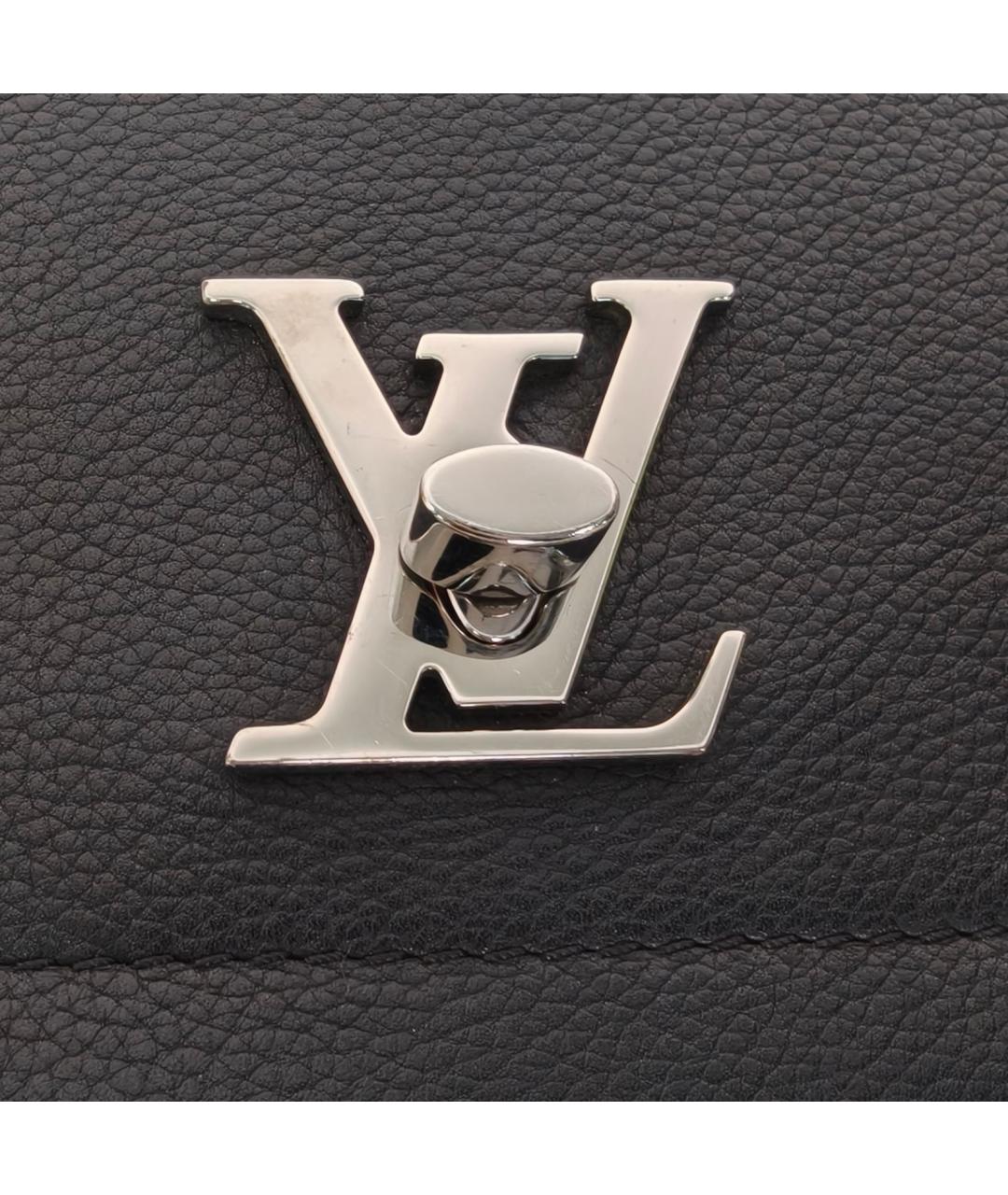 LOUIS VUITTON Черная кожаная сумка через плечо, фото 7