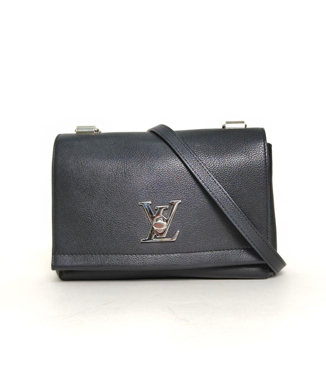 LOUIS VUITTON Черная кожаная сумка через плечо, фото 2