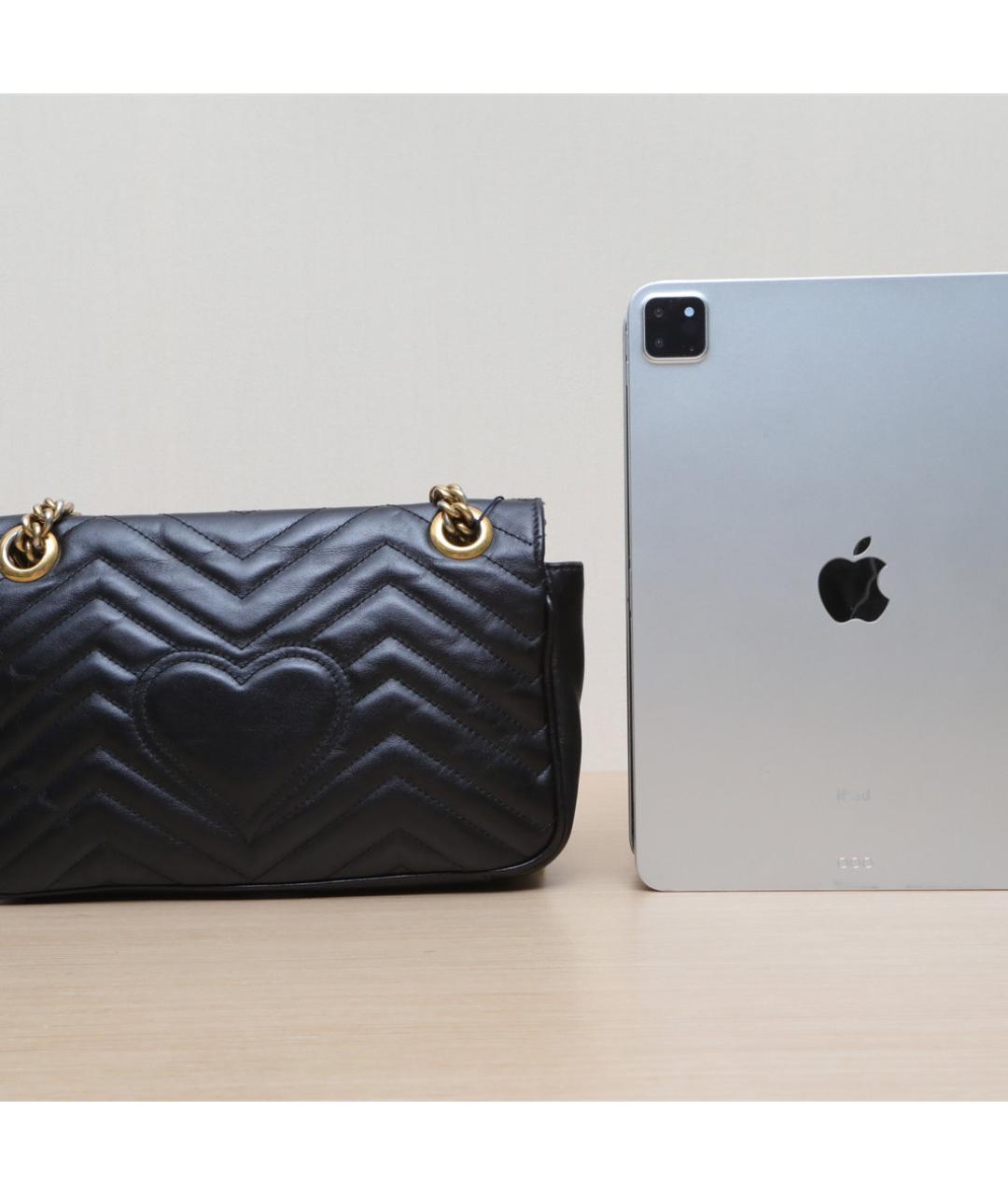 GUCCI Черная кожаная сумка через плечо, фото 7