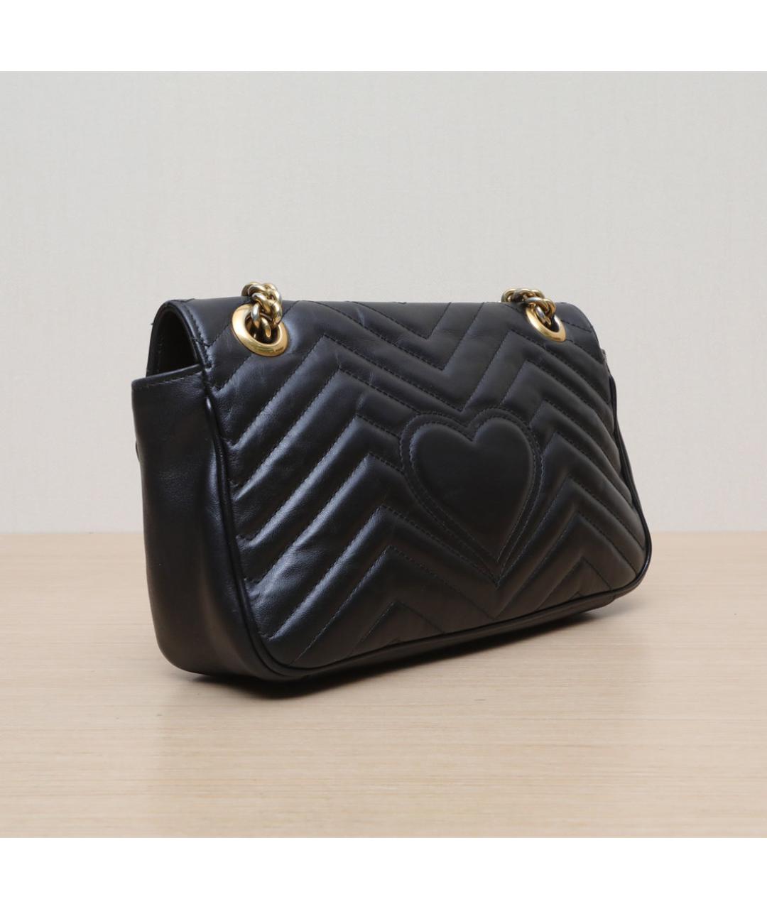 GUCCI Черная кожаная сумка через плечо, фото 6