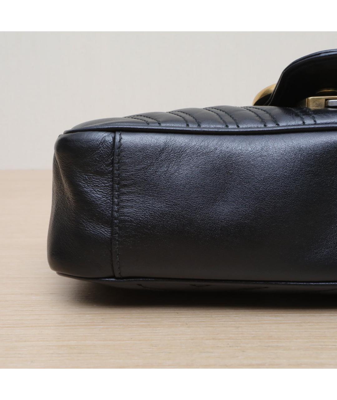 GUCCI Черная кожаная сумка через плечо, фото 9