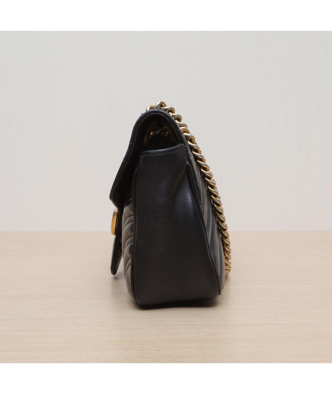 GUCCI Черная кожаная сумка через плечо, фото 5