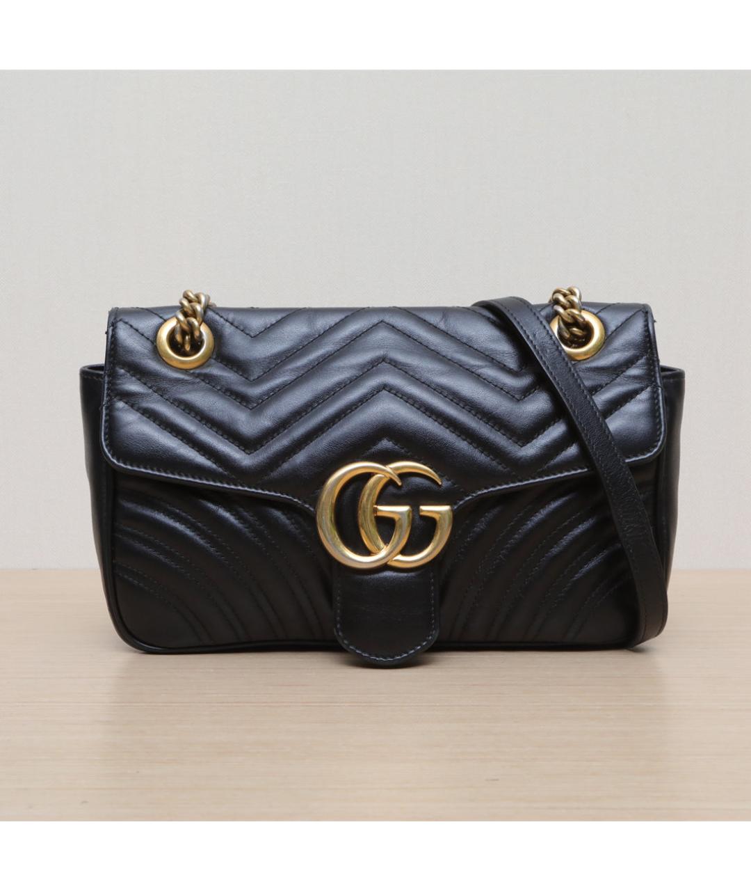 GUCCI Черная кожаная сумка через плечо, фото 3