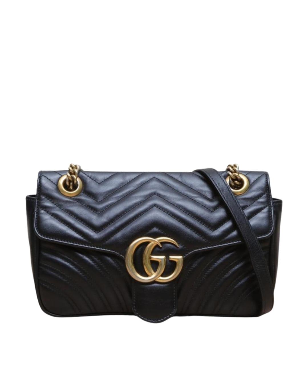 GUCCI Черная кожаная сумка через плечо, фото 1